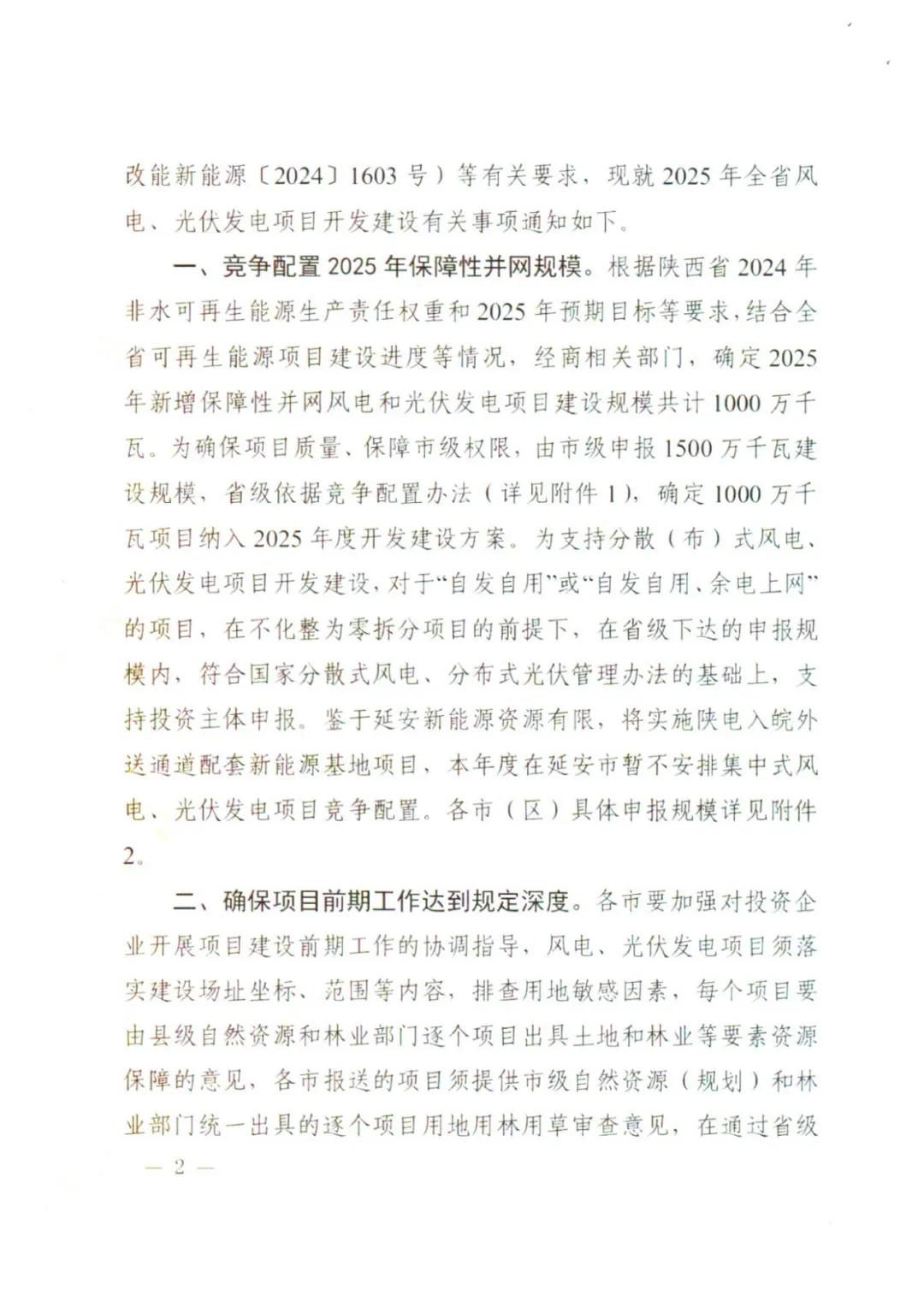 10GW！陕西省2025年新增保障性并网风电和光伏项目建设规模公布！（附各市建设指标）